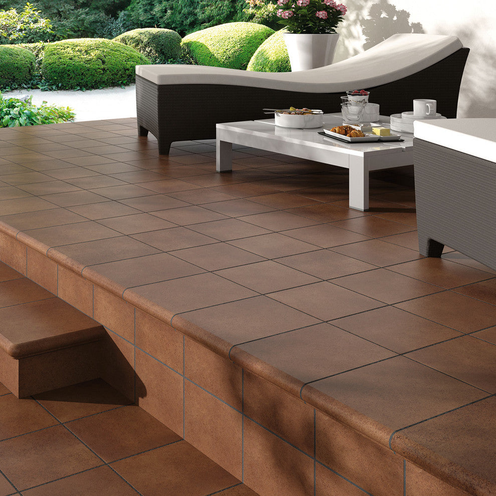 Quarry Bullnose Flame Red Ceramic Floor and Wall Trim