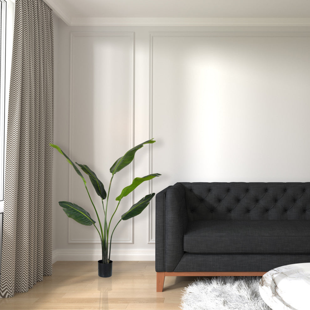 Vickerman Potted Travelers Palm, Unlit, 4'