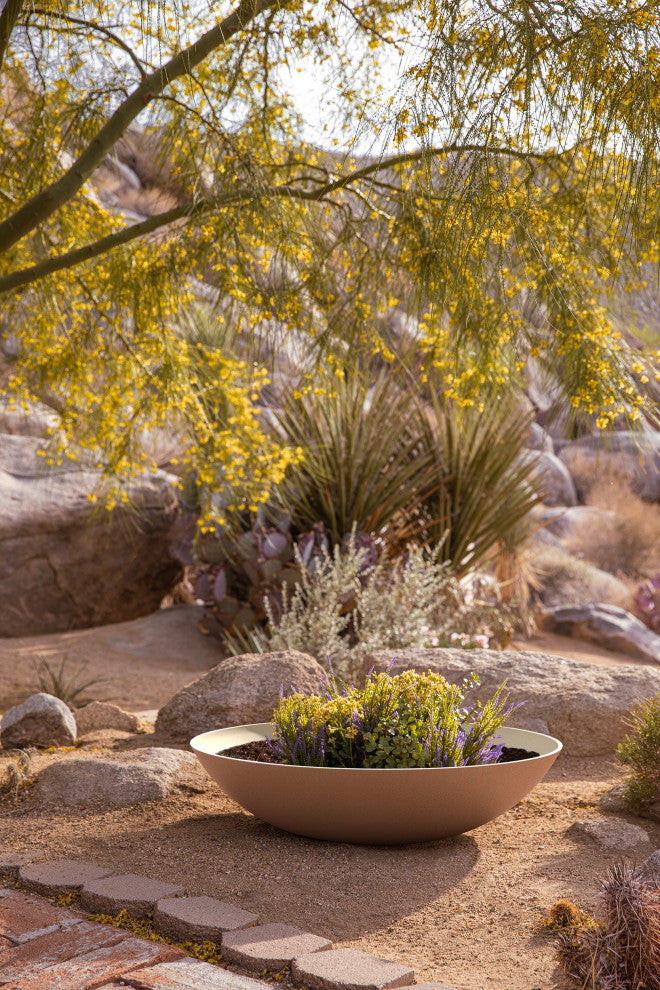 Lane Round Planter Bowl, Sand, 32'', 2 Pack