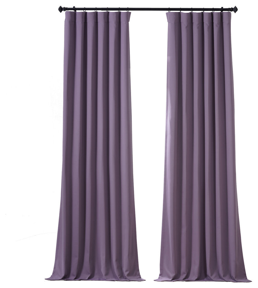 Boho Purple Performance Woven Blackout Curtain Pair, 50W x 120L