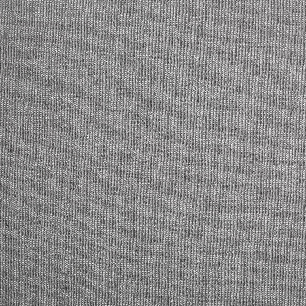 Lucia Beige Linen Textured Fabric Full Bed, Gray, King, Black Finish