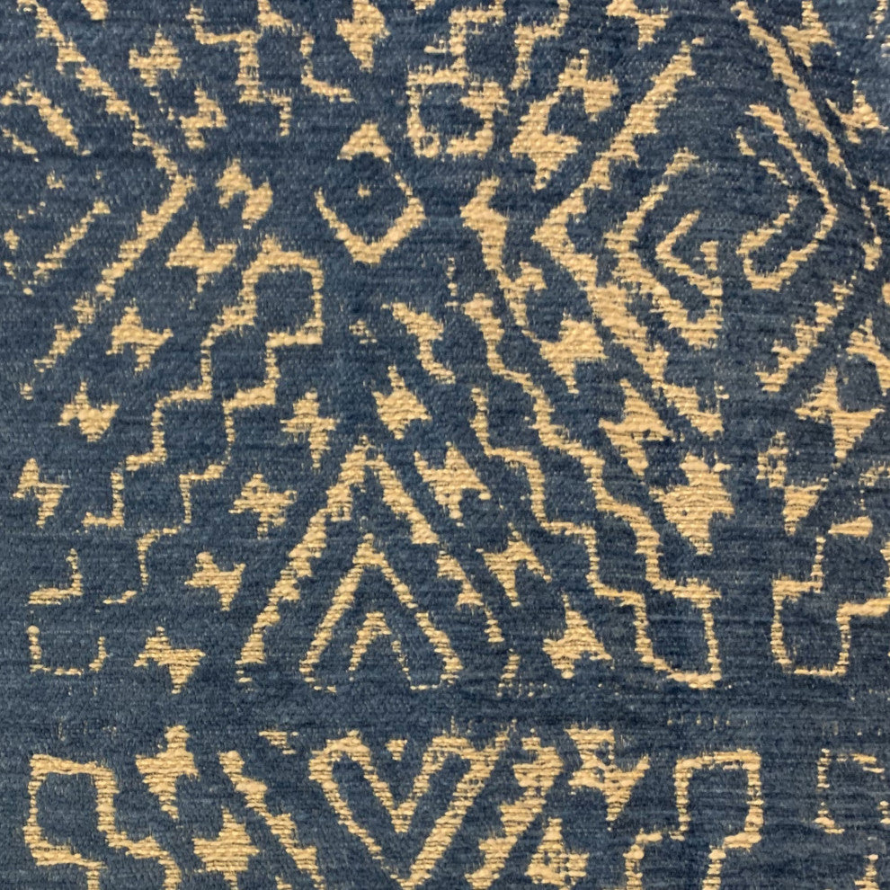 Plutus Blue Diamonds Luxury Throw Pillow, 22"x22"