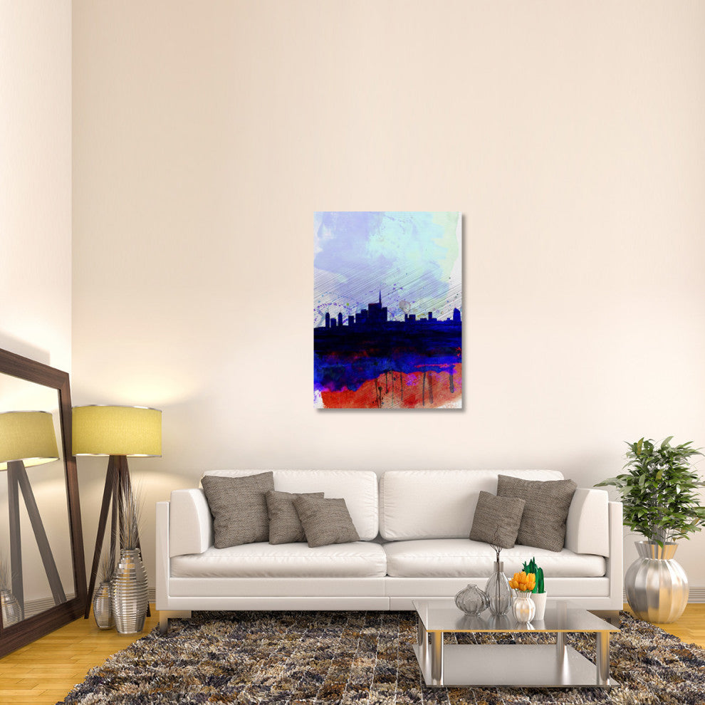 "Milan Watercolor Skyline" Fine Art Print