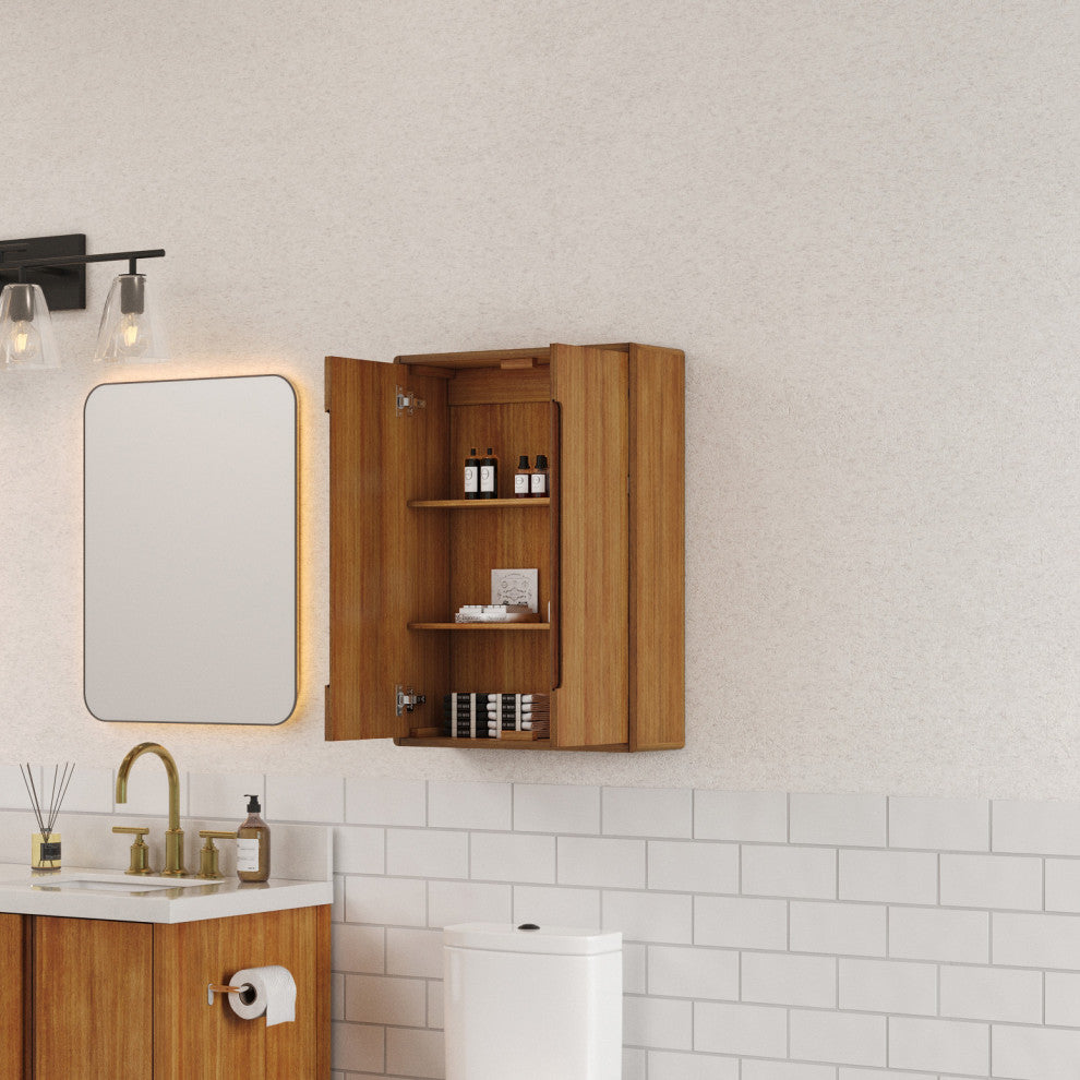 Sequoia 24 In. W x 33 In. H x 8 In. D Bath Storage Wall Cabinet in Mangowood