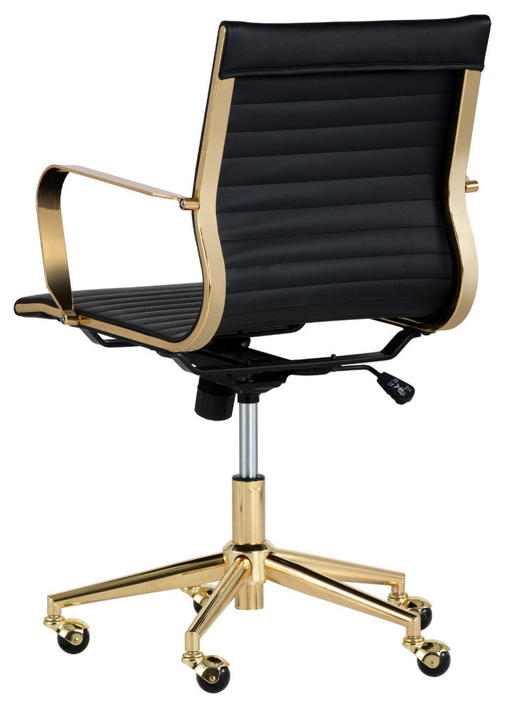 Jessica Office Chair, Gold, Black
