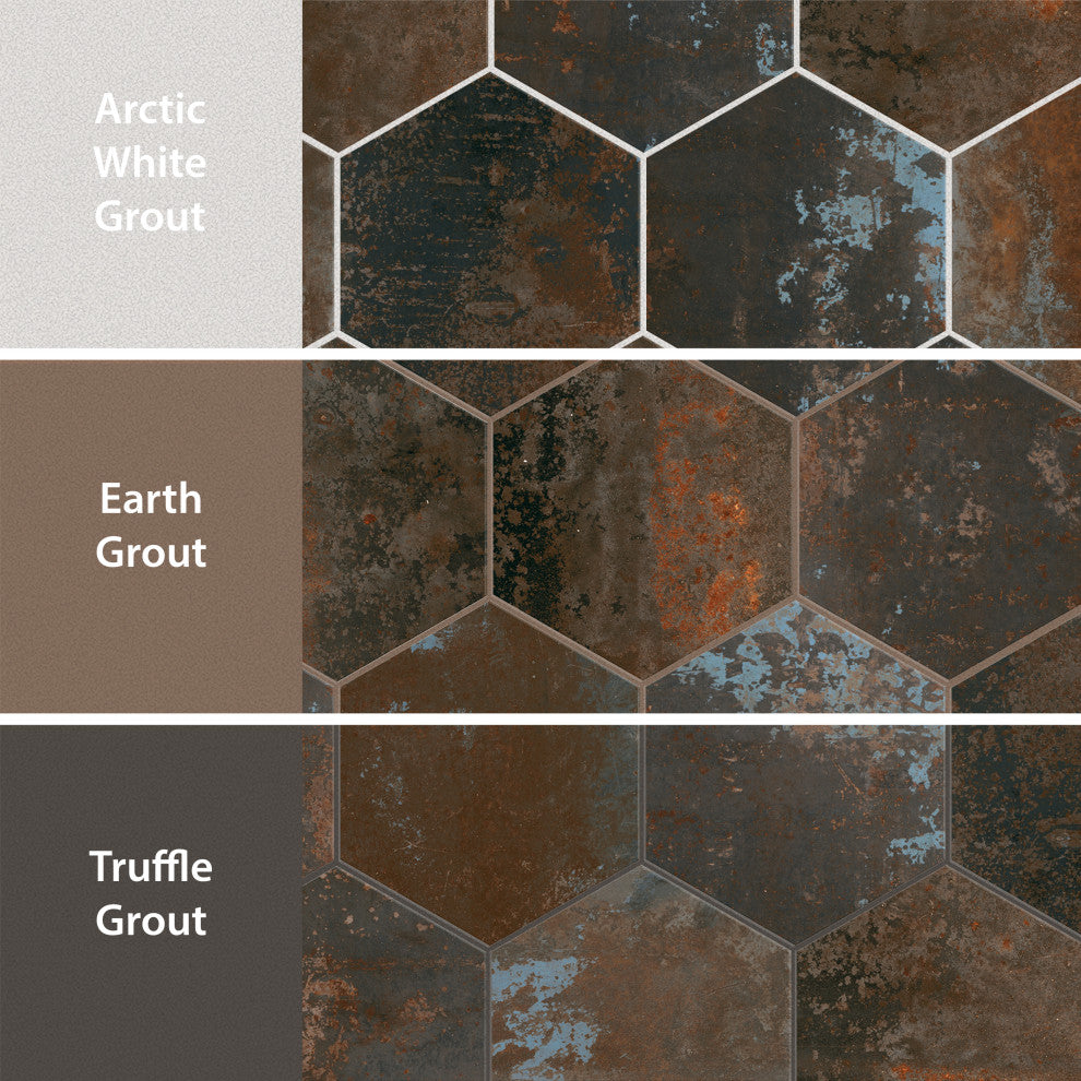 Polaris Hex Mix Porcelain Floor and Wall Tile