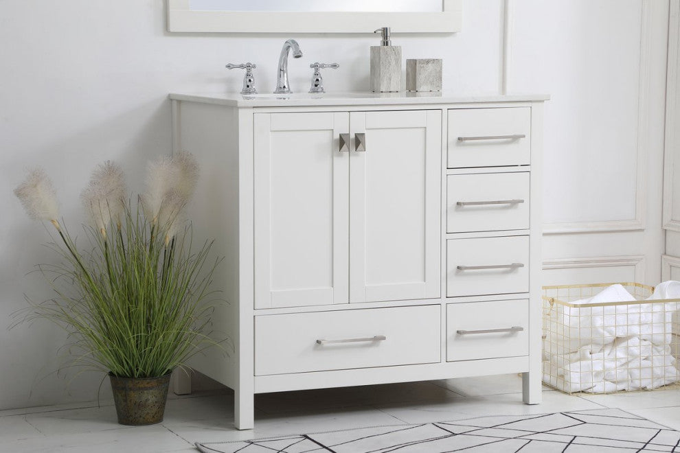 Elegant VF18836WH 36"Single Bathroom Vanity, White