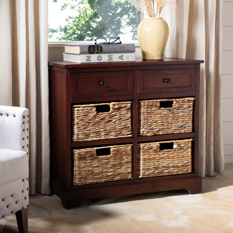 Safavieh Herman Storage Unit, Dark Cherry