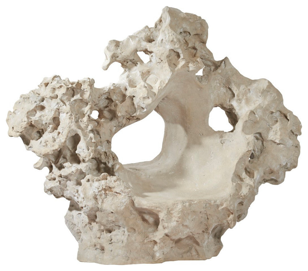 Colossal Cast Stone Sculpture With Seat, Roman Stone