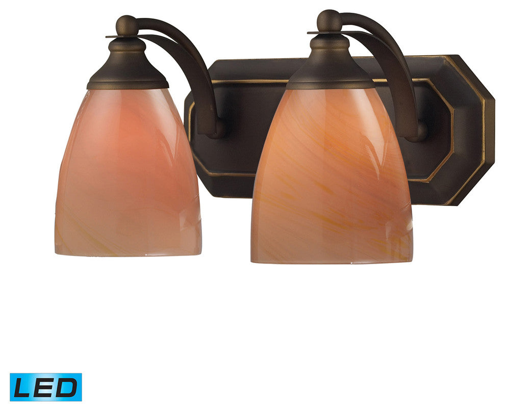 ELK Lighting Bath And Spa 2-Light Vanity Light - 570-2B-SY-LED