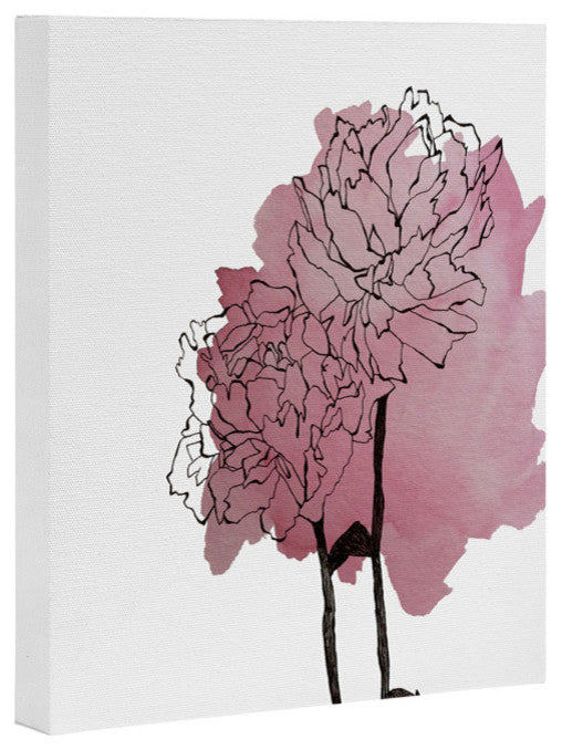 Deny Designs Morgan Kendall Peonies Art Canvas