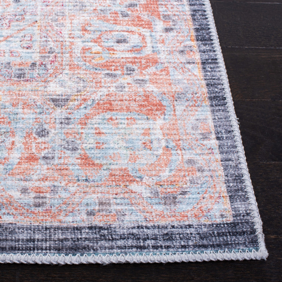 Safavieh Serapi SEP382 Rug Machine-Washable, Terracotta/Blue, 8'x10'