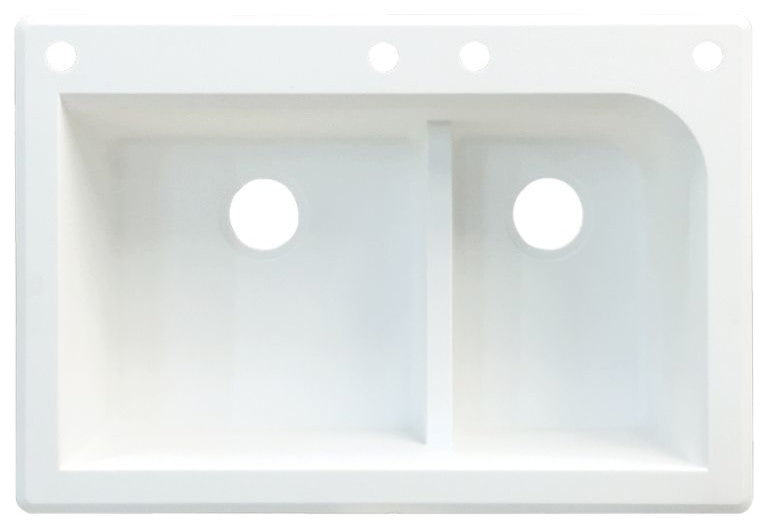 33-in x 22-in Drop-in Radius Granite Kitchen Sink