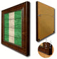 Nigeria Country Textured Flag Print With Brown Gold Frame, 19"X27"