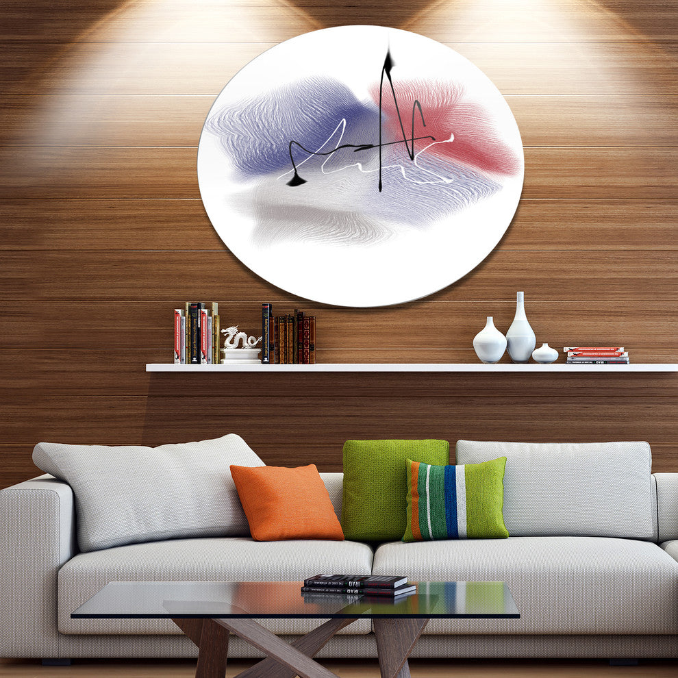 Abstract Multicolor Flowers, Animal Disc Metal Wall Art, 11"