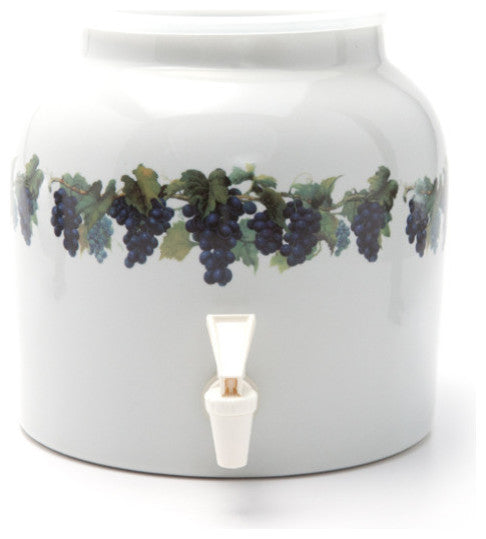 Goldwell Designs Grape Vine Design Water Dispenser Crock