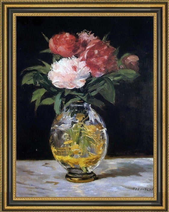 Edouard Manet Bouquet of Flowers Framed Premium Canvas Print, 21"x28"
