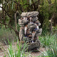 52" Tall Outdoor 5-Tier Rainforest Rock Water Fountain with LED Lights