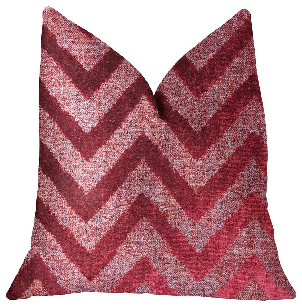 Valentina Red Luxury Throw Pillow, 20"x26" Standard
