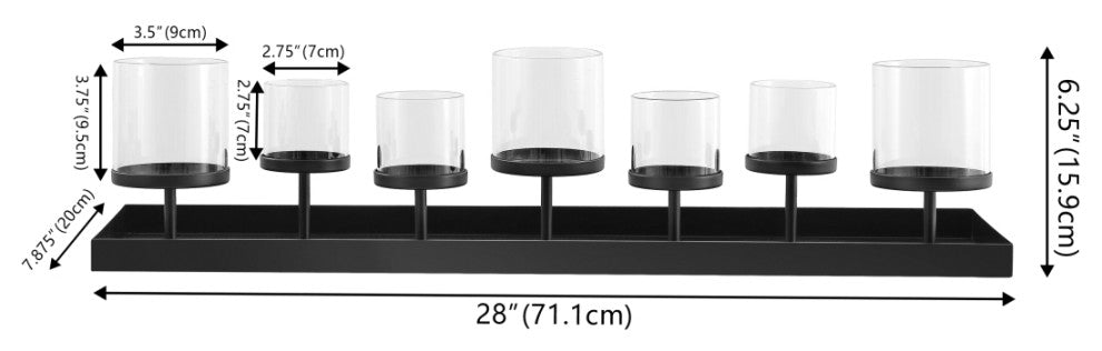 Safavieh Kiki Candle Holder Centerpeice, Black