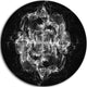 Fractal Silver Flower Explosion, Floral Disc Metal Wall Art, 23"