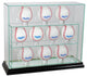 10 Baseball Upright Display Case, Black