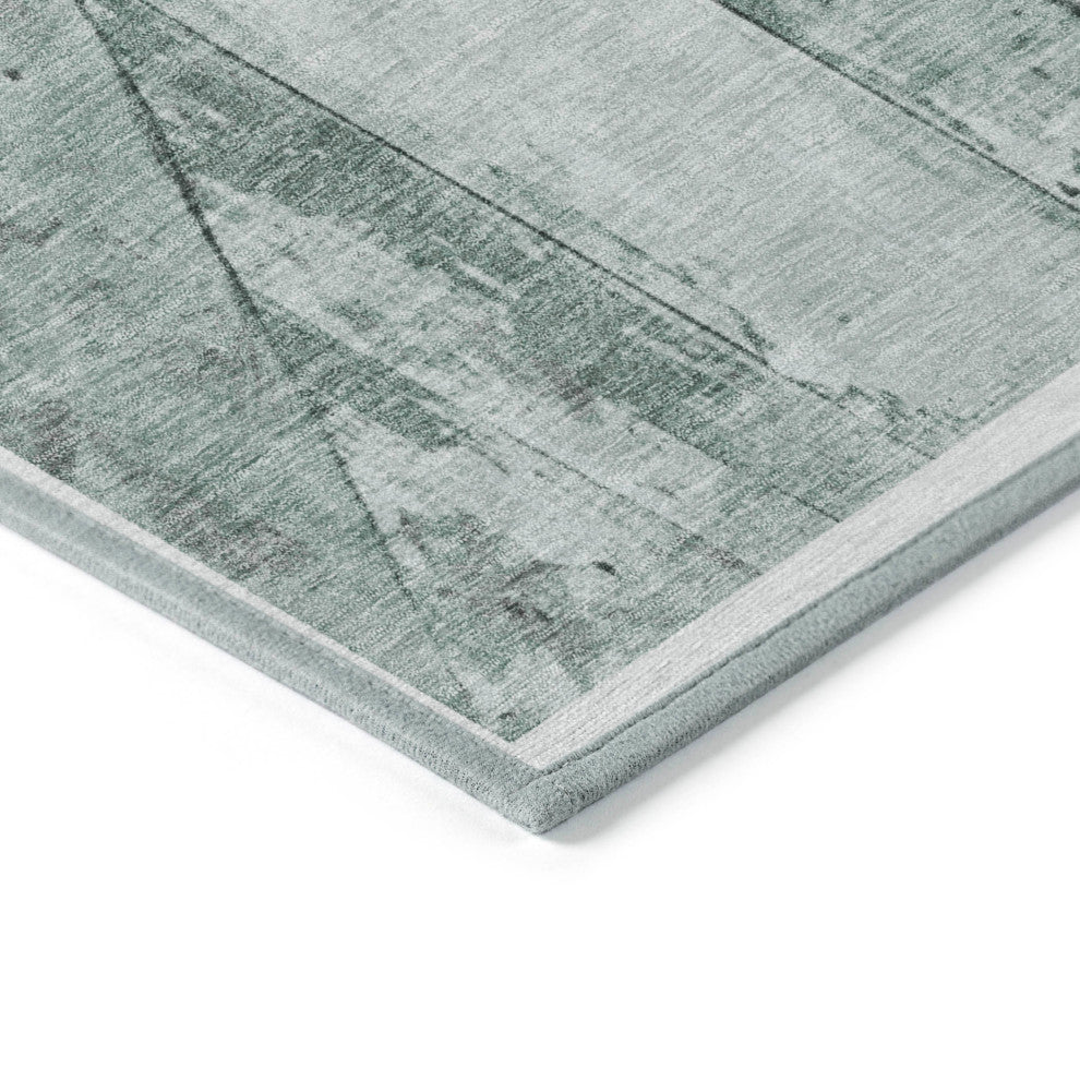 Machine Washable Indoor/Outdoor Chantille ACN1876 Sage 1'8" x 2'6" Rug
