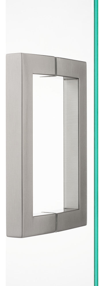 8" Back to Back Square Pull, Brushed Nickel