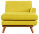 Modern Contemporary Right-Arm Chaise , Yellow, Fabric