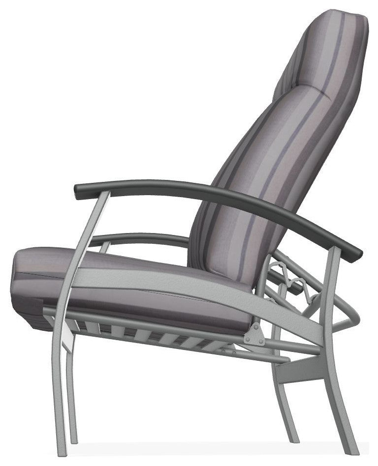 Belle Isle Cushion Outdoor Adjustable Back Chair, Sensory Dove/Graphite
