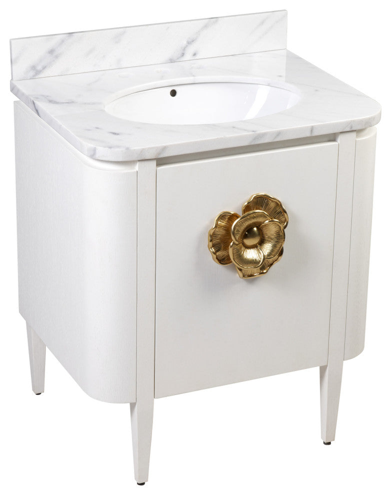 Briallen 30" White Vanity with Oval Undermount Sink