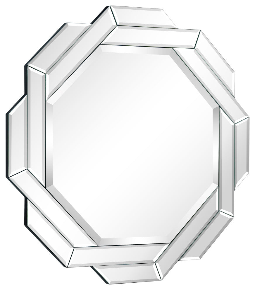 Interlaced Round Beveled Framed Wall Mirror, Mom-30020-2424