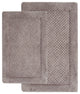 Bath Rug Cotton, 2 Piece Set, 34"x21" and 36"x24", Grey, GSF 180, Waffle