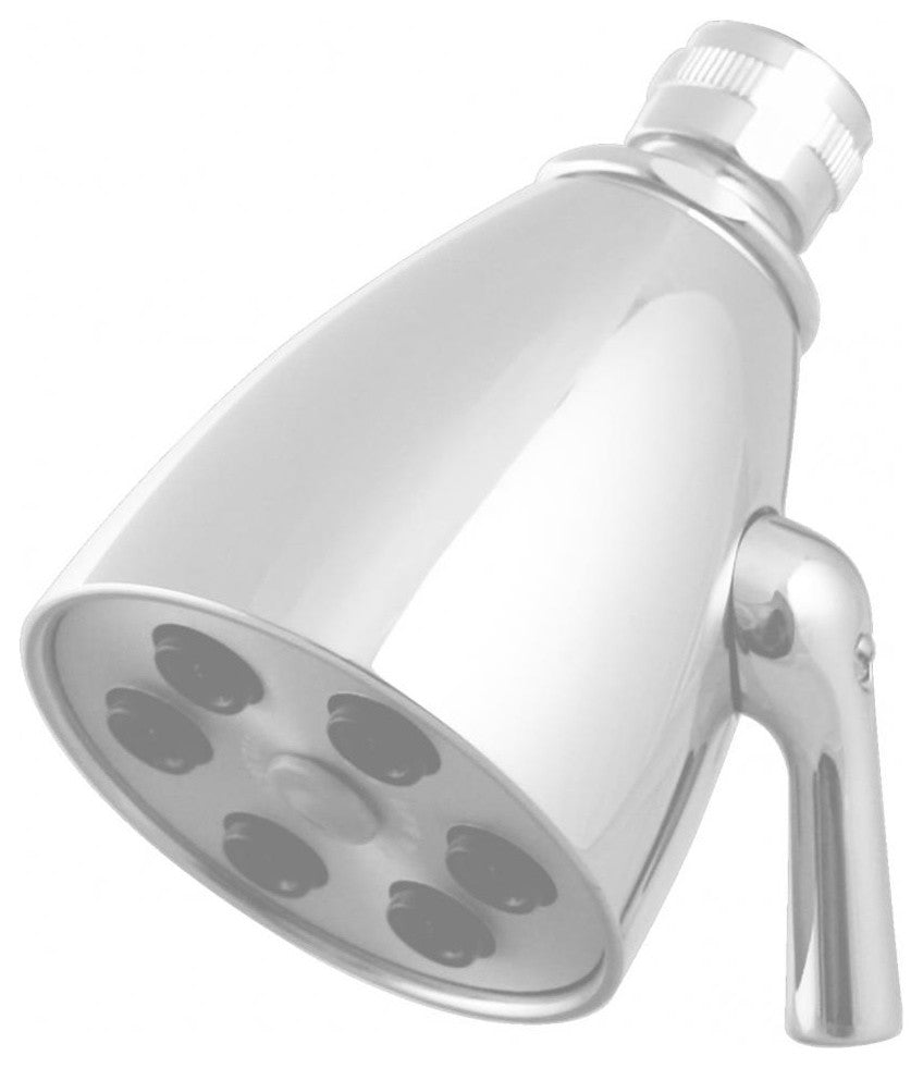 6-Jet Adjustable Shower Head In Polished Brass, Powder Coated White