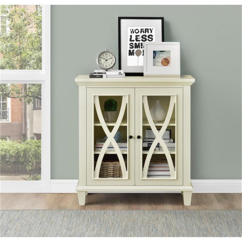 Ameriwood Home Ellington Double Door Accent Cabinet in Ivory