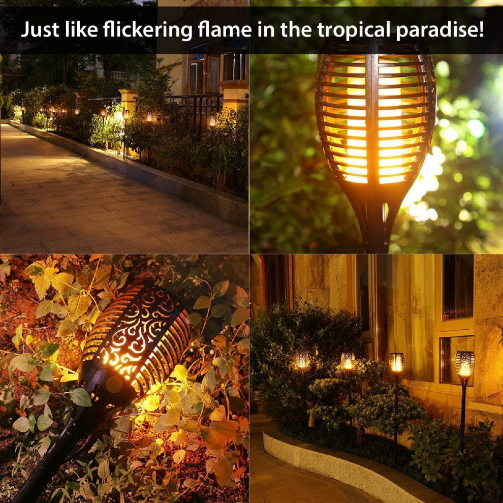 Smart Flickering Flames pathway Lights, Waterproof - Pack of 12