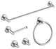Circular 5-Piece Bathroom Hardware Set, Chrome