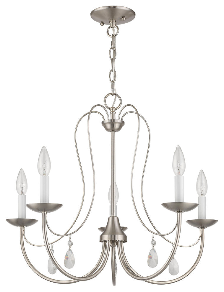 Mirabella 5-Light Chandelier, Brushed Nickel