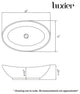 Luxier CS-004 Oval Bathroom Ceramic Vessel Sink Art Basin, White