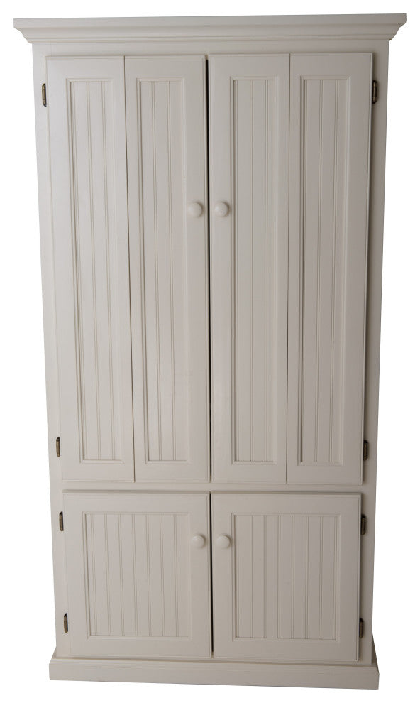 Eagle Furniture Coastal Computer Armoire Work Station, Soft White