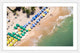 "Beach Umbrellas" Framed Painting Print