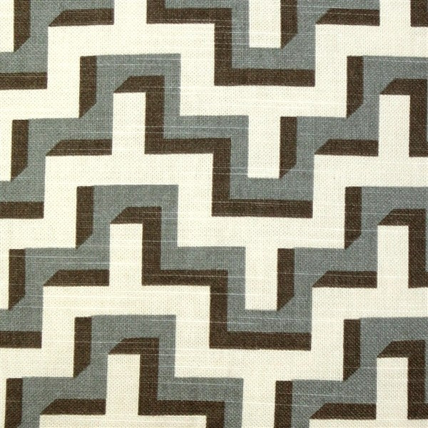 Gray Brown Zig Zag Throw Pillow, 17x17