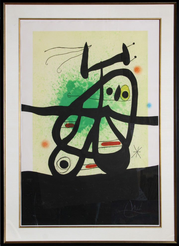 Joan Miro "L'Oiseau Mongol" Etching Aquatint and Carborundum