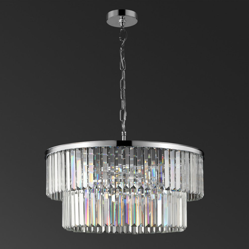 Safavieh Couture Karissa 2 Tier Chandelier Chrome