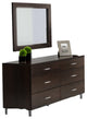 HomeRoots 39" Wenge MDF and Glass Mirror