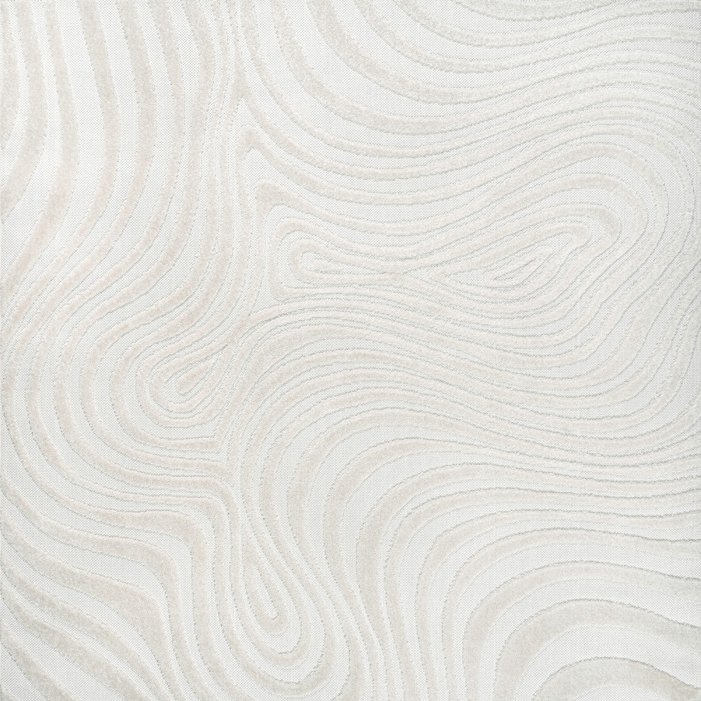 Maribo High-Low Abstract Groovy Striped Indoor/Outdoor Area Rug