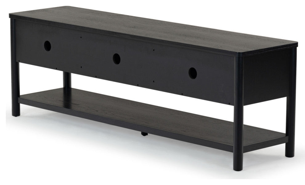 Safavieh Couture Jaylessa Wood 3 Door Tv Stand, Black