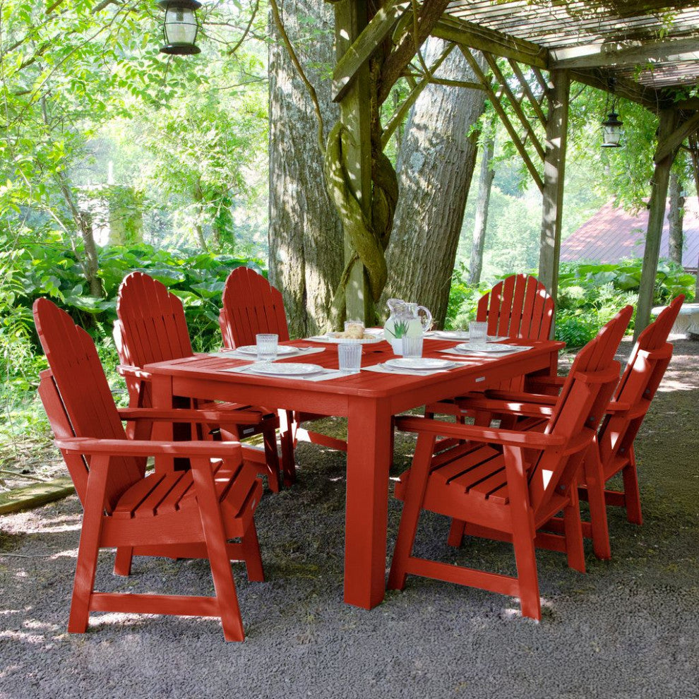 Hamilton 7-Piece Rectangle Dining Set, Rustic Red