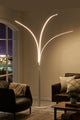 Artiva USA 92" Aurora LED Arch Tree Floor Lamp, Touch Dimmer, Matt White