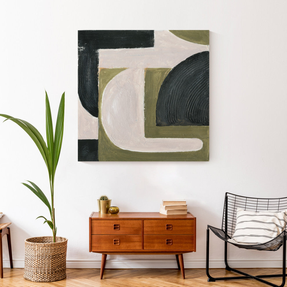 Abstract With Green 36 x 36 Canvas Wall Art